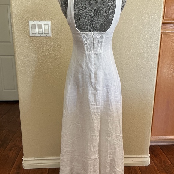 DISSH Milahn White Midi Linen Dress Size US 4 - Picture 6 of 14